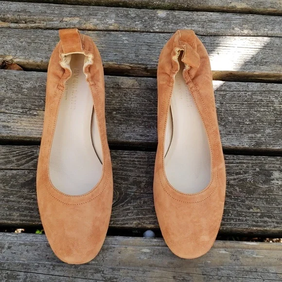 Everlane Tan Suede Heels - Picture 1 of 8